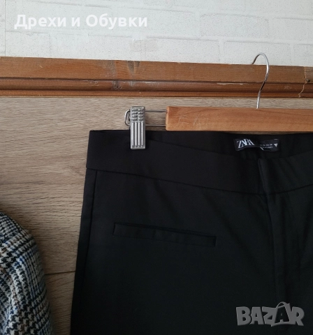 Нов черен панталон ZARA XL , снимка 4 - Панталони - 52627979