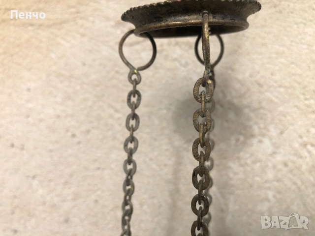 старо бронзово кандило, снимка 9 - Антикварни и старинни предмети - 34869091