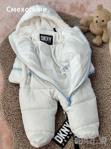 Нов зимен бебешки космонавт ескимос DKNY за момиченце 3-6 месеца и ръст 62см - 68см, снимка 6 - Бебешки ескимоси - 52844456