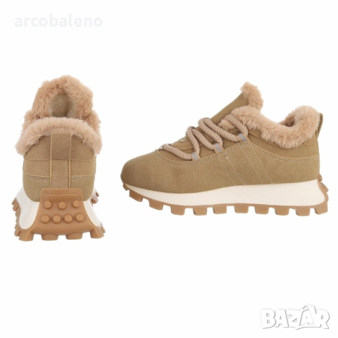 Дамски ниски зимни маратонки, 3цвята 3цвята , снимка 6 - Маратонки - 51841279