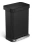 Педална кофа 55L неръждаема стомана - simplehuman матово черна, снимка 1