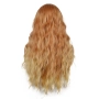 Оранжева къдрева перука с руси краища на път, снимка 8