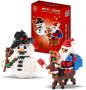Нов комплект Коледа 2023 Блокчета - Дядо Коледа, Снежен Човек, Елен, снимка 1