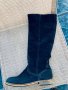 Сини велурени ботуши, снимка 9
