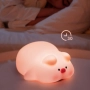 Мека гумена нощна лампа прасенце Pig LED Night Light – нежна светлина, която стопля сърцето, снимка 1