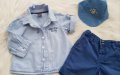 Риза панталон и шапка за момче 3-6 месеца, снимка 2