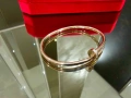 CARTIER Nail Juste un Clou Small Thin Rose Gold Diamonds Гривна Пирон, снимка 4