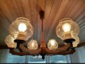 Ретро, винтидж немски полилей от дърво., снимка 6