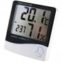 Термометър стаен Digital One SP00168 HTC-1 с фунции Часовник и Влажност на въздух, снимка 2