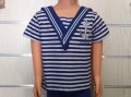 Нова детска блуза с моряшка яка и трансферен печат Котва, Морска, от 8 години до 15 години