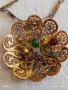 ВИНТИДЖ ФИЛИГРАННО КОЛИЕ ЦВЕТЕ с ЦВЕТНИ КАМЪНИ АХАТ УНИКАТ 34796, снимка 6
