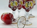 Murano Italy   Circa 1957  Bischoff Cordials Venetian Italian set with  Ruby Red end 18 k Gold  , снимка 12