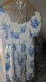 УНИКАЛНА ЛЯТНА РОКЛЯ В СИНЬО И БЯЛО, снимка 3