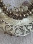 Старинни сребърни италиански обеци с перли и аметисти, снимка 9