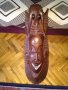 Африканска маска от желязно дърво -голяма -Н- 83см и тeжка-5kг, снимка 1 - Декорация за дома - 27707472