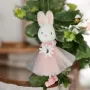 5698 Висяща великденска украса Зайче с цвете, 17 см, снимка 7