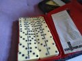 Домино марково ново 28 пула кожен калъф костни пулове 20х45мм, снимка 10