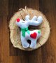 Коледна декорация / Коледни играчки за елха от филц ръчна изработка елен, снимка 1