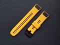 Силиконова каишка за GARMIN Fenix 6 – жълт цвят, снимка 1 - Каишки за часовници - 32272736