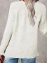Дамски ежедневен моден плетен пуловер с V-образно деколте, 5цвята - 023, снимка 3