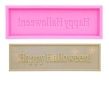 Happy Halloween Честит Хелоуин правоъгълнен рамка силиконов молд форма фондан шоколад гипс декор, снимка 1