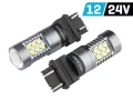 Лед крушки P27/7W (T25q) 12/24V 24x 3030 SMD CANBUS, бяла, снимка 1