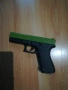 Метален Еърсофт Пистолет Глок, цвят зелен, 0,5 джаула, снимка 1