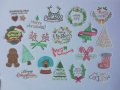 Скрапбук стикери за декорация планер Коледа 2 - 20 бр /комплект 