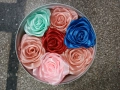 Ръчно изработени сатенени рози, снимка 8