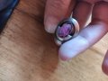 Стар сребърен пръстен с необработен рубин (10) , снимка 8