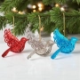 6188 Комплект коледни играчки за елха Птици, 3 броя, снимка 1