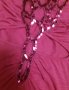 УНИКАЛНО КРАСИВА къса рокля по тялото с изрязан гръб с пайети наситено розов цвят , снимка 7