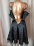  Xanaka L Черна сатенена  рокля , снимка 8