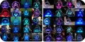 Стъклени светещи в преливащи се цветове ключодържатели., снимка 1 - Други - 44011751