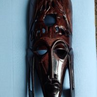 Африканска абаносова ритуална маска, снимка 3 - Антикварни и старинни предмети - 44104654