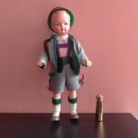 Колекционерска кукла West Germany Celluloid 21 см, снимка 2 - Колекции - 44065155
