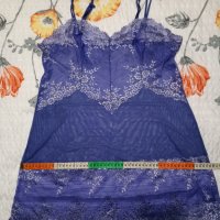 L,XL-Секси нощничка в лилаво тюл и дантела , снимка 10 - Нощници - 37600937