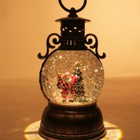 Музикален коледен фенер с Дядо Коледа и елха, снимка 1 - Декорация за дома - 43089739