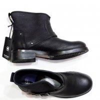 НОВИ и Намалени! G-Star Leon Boots Black Дамски Боти Естествена Кожа + Деним Номер 39, снимка 12 - Дамски боти - 35355026