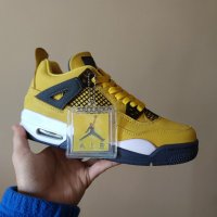 Nike Air Jordan 4 Retro Lightning Yellow Pikachu Нови Кецове Обувки Маратонки Размер 39 , снимка 3 - Кецове - 38295780