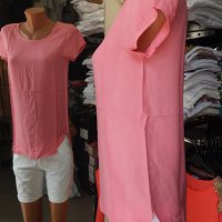 -50% Удължена розова блузка, снимка 2 - Тениски - 37270217