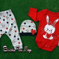 Бебешки комплекти за Момиче от 3 части 12 Комплекта, снимка 9 - Комплекти за бебе - 30630608