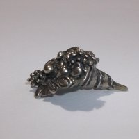 Рогът на изобилието - италианска винтидж миниатюра сребро 800, снимка 2 - Статуетки - 44129255