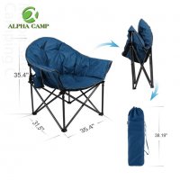 Сгъваем къмпинг стол Alpha с чанта за съхранение E01CC-403 PALACE BLUE, снимка 2 - Къмпинг мебели - 35095388