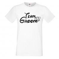 Мъжка тениска за ергенско парти TEAM GROOM Disney 01, снимка 1 - Тениски - 33018113