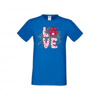 Мъжка тениска Свети Валентин Dog Love 1, снимка 2 - Тениски - 35649741