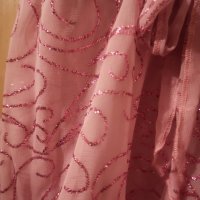 Нов топ Orsay розов воален с брокат с тънки презрамки M , снимка 3 - Корсети, бюстиета, топове - 32418596