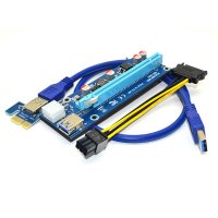 НОВИ! Екстендери Estillo Riser Card 6Pin PCI-Е x 1 към PCI-Е x16 риг крипто рейзъри