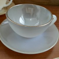 Френски аркопал чаши за чай кафе, снимка 8 - Антикварни и старинни предмети - 36771233