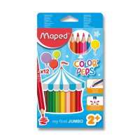 Джъмбо цветни моливи Maped, 12 цвята, снимка 1 - Образователни игри - 43182792